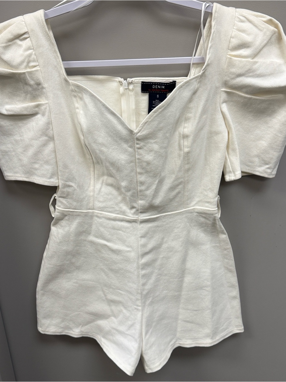 Denim by‎ Jealous Tomato Puff Sleeve Romper – Size Small